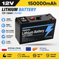 EU-Lokallieferung 12V 150Ah LiFePO4 Lithium-Batterie mit USB-Anschluss, Deep-Cycle-Solarladebatterie, ideal für Fischfinder, Kajak, Marine, Boot, Outdoor-Camping und netzunabhängige Anwendungen