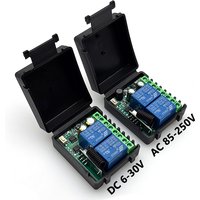 2CH RF 433MHz Remote Control 6-30V 85-250V Relay Receiver Module For Garage Door Light LED motor etc Signal transmission Control