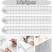 1-3pcs Transparent Rulers Folding Straight Plastic Ruler For Students To Work Learn-Simple Scale Drawing Tools School Supplies