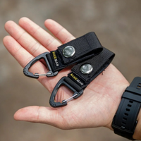 3Pcs Outdoor Camping Multifunctional Tactical Carabiner Triangle Hanging Buckle Keychain Webbing Belt Climbing Backpack Hooks