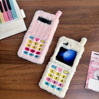 Plush Embroidered Colorful Telephone Camera Lens Phone Holder Case For Moto Razr50 40 Ultra 60 Pro Plus 2024 2025 Soft Case