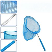 Pool Net Telescopic Stainless Steel Frame Mesh Skimmer Rake For Cleaning Leaves Debris Outdoor Pool Maintenance Tool