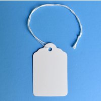 100pcs White Price Tags with String Attached Paper Hangtags Price Display Tags Writable Lables for Product Jewelry Clothing Sale