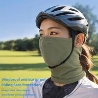 Summer Motorcycle Face Mask, Ice Silk Sun Protection Facekini, Windproof UV Scarf with Ear Hooks for Riding, Driving & Fishing