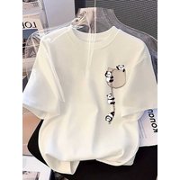 Fashion New Design - Women's Round-neck Panda Print Fashion Short-Sleeved Summer Casual T-shirt women clothes Summer Streetwear