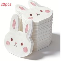 Happy Easter Bunny Napkins Easter Eggs Napkin Disposable Dinner Napkin Paper Spring Easter Party Supplies Table Decorations