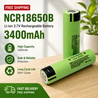 Brandneue, wiederaufladbare INR18650-34B 18650 Lithium-Ionen-Zellen, 3,7 V, 3400 mAh, 20 A, für tragbare Taschenlampen, Spielzeug und Elektrowerkzeuge.
