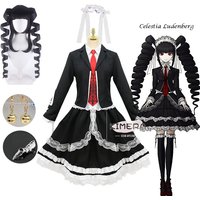 Kimera Store Yasuhiro Taeko Cosplay Costume Gothic Lolita Dress Wig Danganronpa Celestia Ludenberg Christmas Halloween Carnival