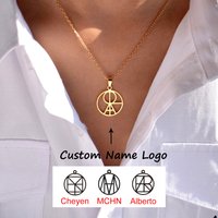 Custom Name Logo Necklaces For Women Men Stainless Steel Customized Logo Design Pendant Necklace Personalized Neck Chain Jewelry