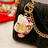 Maneki Neko Car Keychain Lucky Cat Car Backpack Keyring Best Friend Charms Pendant Couple Gift Keychain