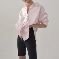 Cotton shirt spring and autumn cardigan jacket women's loose top long sleeved oversized cotton shirt medium to long length