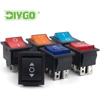 5Pcs 6Pin 2/3 Position 31X26mm Power Rocker Switch KCD4 Boat Button Switch With Light 16A 250VAC 20A 125VAC Electrical On-Off