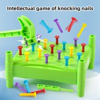 1set / Hammer Nails Toys Montessori Fine Motor Training Color Cognition Sensory Educational Game Autistic Therapy Toys for Kids