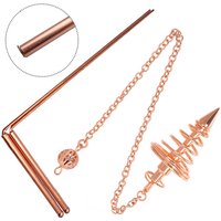 3Pcs/Set Pure Copper Dowsing Rods Kit Divining Rods + Pendulum For Water Divining Witching Energy Healing Metal Detector Rod