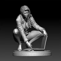 1/24 1/18 Resin Model Kit Office Woman Figurine Sculpture Unpainted No Color RW-1335