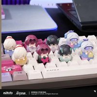 Presale Honkai Star Rail Fingertip Keycaps Custom Q Version Figure Anime Keycap Jingle Yuan Kafka Dan Heng Cute Point Key Caps