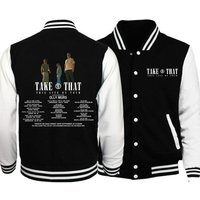 Take That This Life on Tour 2024 Hoodie Baseball Uniform Jacket Button Sports Coat Women Men Team Baseball Jacket Hoodie