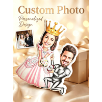Fun Custom Couple Pillows, Personalized Cartoon Face Plush Toy Cushions, Wedding Anniversary Gifts for Couples, or Gifts for Special Occasions to Give to Him/Her