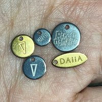 200pcs Etch Engraving LOGO Tags Custom LOGO Metal Tags Embossed LOGO Plate Stainless Steel Necklace Tags Jewelry Tag
