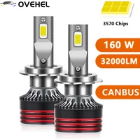 160W 32000LM H7 H4 LED Headlight High Power Canbus H1 H3 H11 H9 H8 H13 9005 HB3 9006 9004 9007 9012 Lamp 6000K 12V Car Light