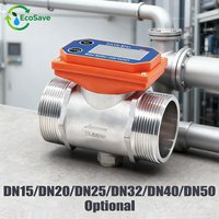 Intelligent Digital Flow Meter High Precision Stainless Steel Flowmeter LCD Display Water Flow Sensor for Farm Garden Irrigation