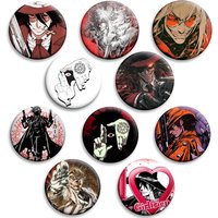50mm New Anime Hellsing Manga Simple Button Pins Snap-on Design Brooches Daily Fashion Decoration Badges Ideal Gifts for Friends
