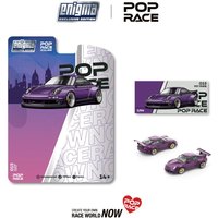 In Stock Ready To Ship Pop Race x Enigma Exclusive Edition 1:64 Porsche 997 RWB Purple Diecast Car Model