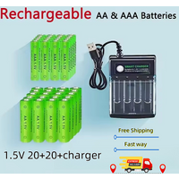 Original AA Rechargeable AAA Battery 1.5V AA 9800mAh/AAA 8800mAh for Clock Radio Video Game Digital Camera AA AAA Charger