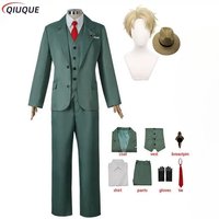 Loid Forger Cosplay Costume Men Anime Suit Blond Wig Twilight Outfit Hat Halloween Party Clothes
