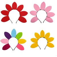 652F Summer Hair Hoop Headwear for Floral Party Headband Birthday Party Theme Floral Gathering
