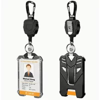 Badge Reel Clip Credit Card Cover Bus Card Cover Case Retractable Badge Holder Badge Clip Heavy Duty ID Holder 2025