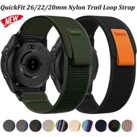 QuickFit 26/22/20mm Nylon Trail Loop Strap For Garmin Forerunner 970 965 955/Fenix 8 51/47/43mm Strap Instinct 3 50/45/40mm Belt