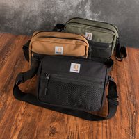 Casual Canvas Men's Single Shoulder Bag Fashionable Crossbody Mailman Bag Sporty Horizontal Style Youth Leisure Tote Bag