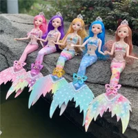 Diamond tail mermaid doll butterfly wings, princess doll, girl's birthday present. 1/3 bjd girl doll toy