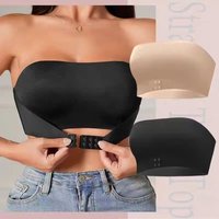 New Anti-slip Strapless Bra Sexy No Padding Seamless Bra Half Cup Push Up Bra Beauty Back