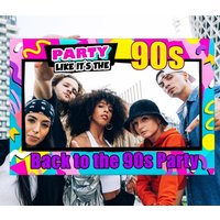 Back to 90s Photo Booth Frame 90s Photo Booth Props 90's Party 1990s Party Photo Booth Props 90's Style Photo Booth Prop