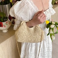 Trendy Woven Straw Handbag Women's Fashion Shoulder Purse Multiway Crossbody Beach Tote Bag for Summer Outdoor Wedding Party New