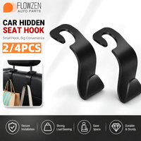 2/4pcs Car Seat Hooks Car Seat Back Hooks Front Passenger Storage Hooks Can Be Used To Hang Shopping Bags Handbags Etc