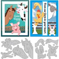Farm Animals Metal Cutting Dies Die Cuts for Card Making Decorative Embossing Stencils Dies Template