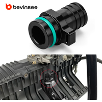 BEVINSEE Billet Aluminium Air Hose Connector for BMW M50 S50 E36 320i 325i 325is M3 E34 520i 525i 525ix, Replace 11611738629