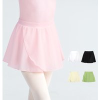Kids Girls Ballet Dance Skirt Elastic Waist Irregular Skirt Nylon Diagonal Cross Soft Mesh Short Dance Skirts