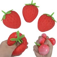 Strawberry Squishy Color Change By Sunshine Squeeze Stress Relief Ball Anxiety Relief Sensory Fidget Decompression Party Gifts