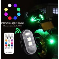 6PCS LED Car Strobe Lights Motorcycle LED Flash Position Wireless Light Aircraft Airplane Helicopter Warning Lights Accessories