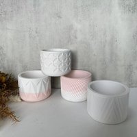 Round Flower Pot Silicone Mold DIY Cement Concrete Plaster Candle Jar Storage Box Pottery Mould Planter Resin Drip Glue Molds