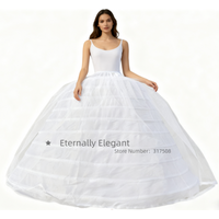2025 New 10-Hoop 1 Layer Ultra Fluffy Petticoat Crinoline For Wedding Dress Bridal Underskirt