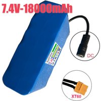 18650 Lithium Battery Pack 7.4V 18000mAh High-power Battery Used for Making Nest Boats, Net Boats, Model Remote Control Cars