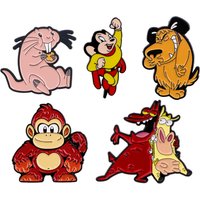 Cartoon Animals Enamel Pins Sniggering Dog Badges Metal Lapel Brooch For Backpacks Brooches Fashion Jewelry Accessories Gifts