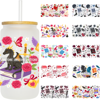 Romance Bookclub Bookish Candle UV DTF Cup Wrap Ready To Apply Transfer Stickers Durable 16OZ Tumbler Wraps For Libbey Glass Can