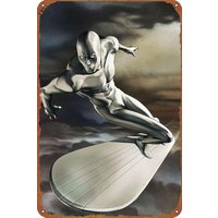 Silver Surfer Black #5 Comic Patent Poster Metal Sign Tin Metal Retro Wall Decor for Home,Street,Gate,Bars,Club-aluminum