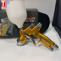 Painting Gun TE20 T110 1.3mm Nozzle Spray Gun GT Pro PRUPLE Glod with Mixing Cup Water Based Air Spray Gun Airbrush